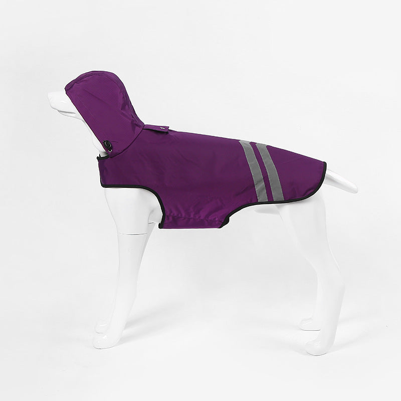 Dog Raincoat "Ginger" with Hood and Reflective Inserts | DogModa
