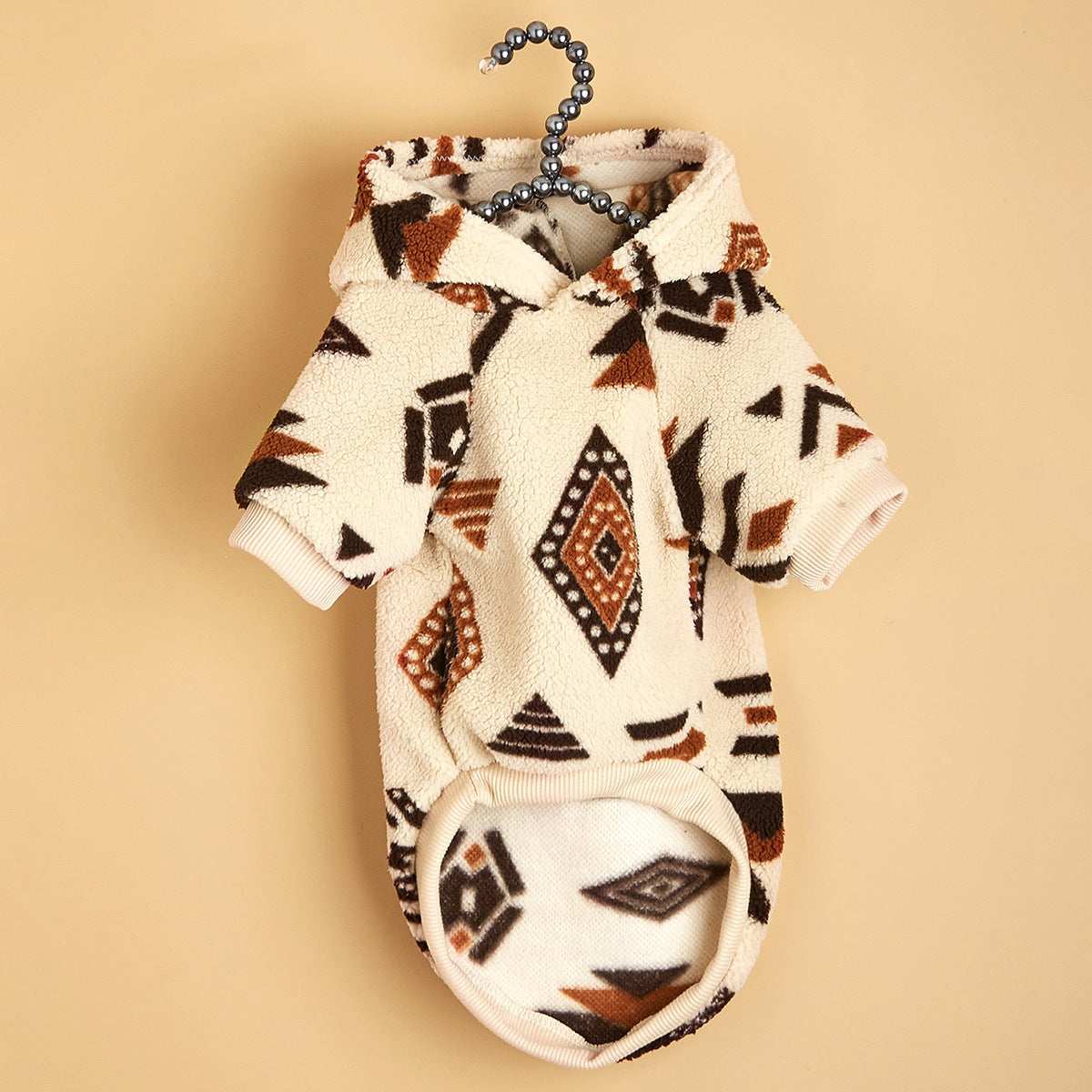 Maglia Pile Geometrica - Coccola Beige per Maltese - Dog Moda