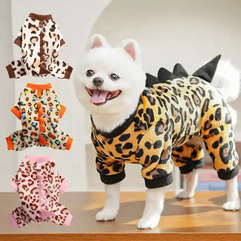 Tutina Cheetath Pile per Cani - Pigiama Morbido Caldo by Dog Moda