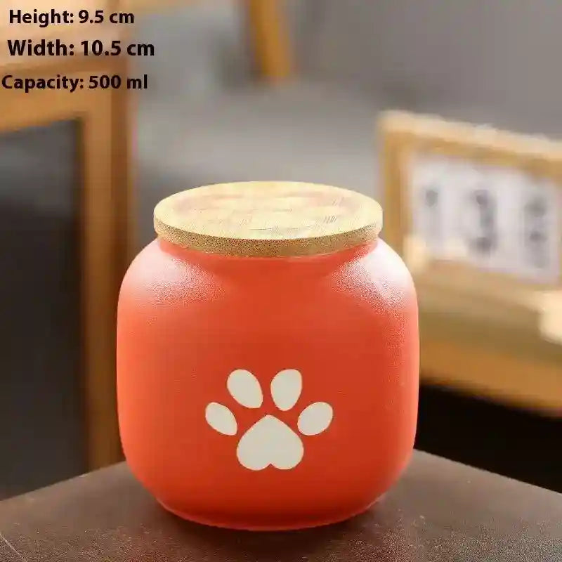 Urna Ceneraria per Cani e Gatti in Ceramica con Zampa by null