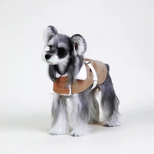 Cappotto per Cani Pawsmoment - Scamosciato con Pelliccia by Dog Moda