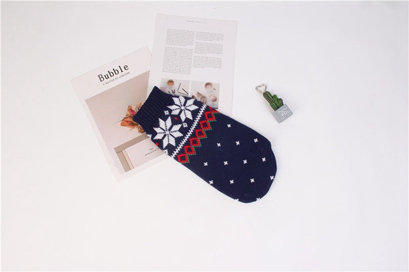 Blue Snowflake Winter Sweater for Poodles and Other Breeds