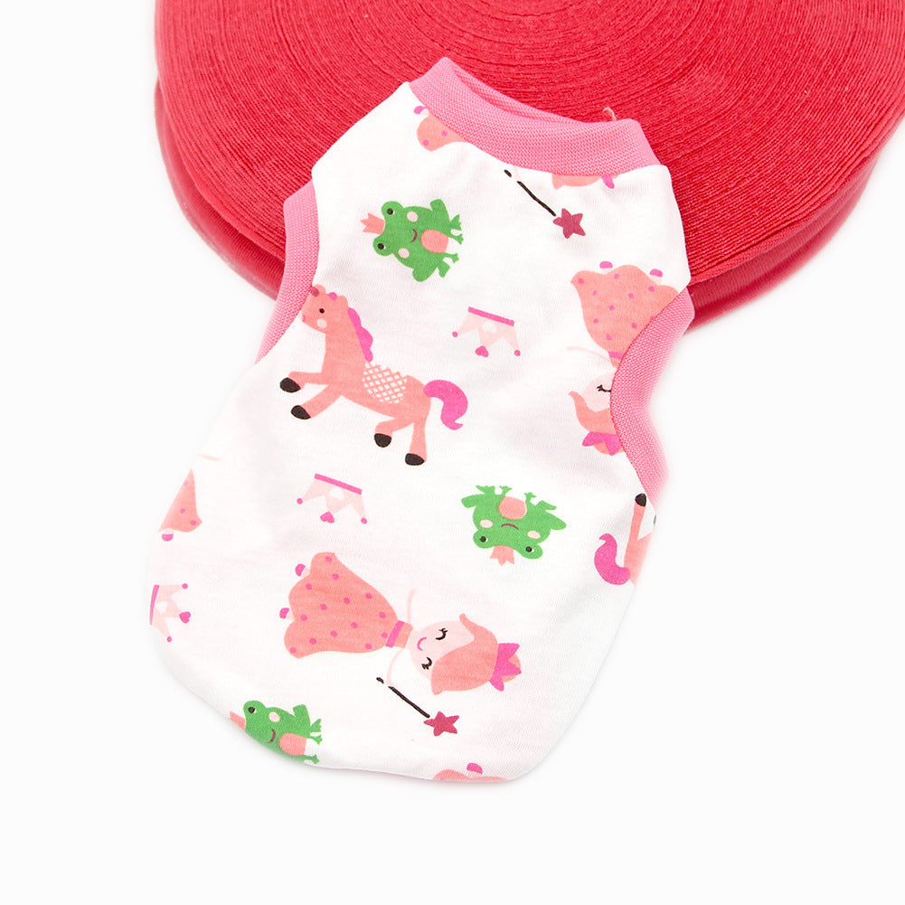 Maglietta in Cotone Smanicata per Cani – Fantasie Divertenti e Colorate - Dog Moda