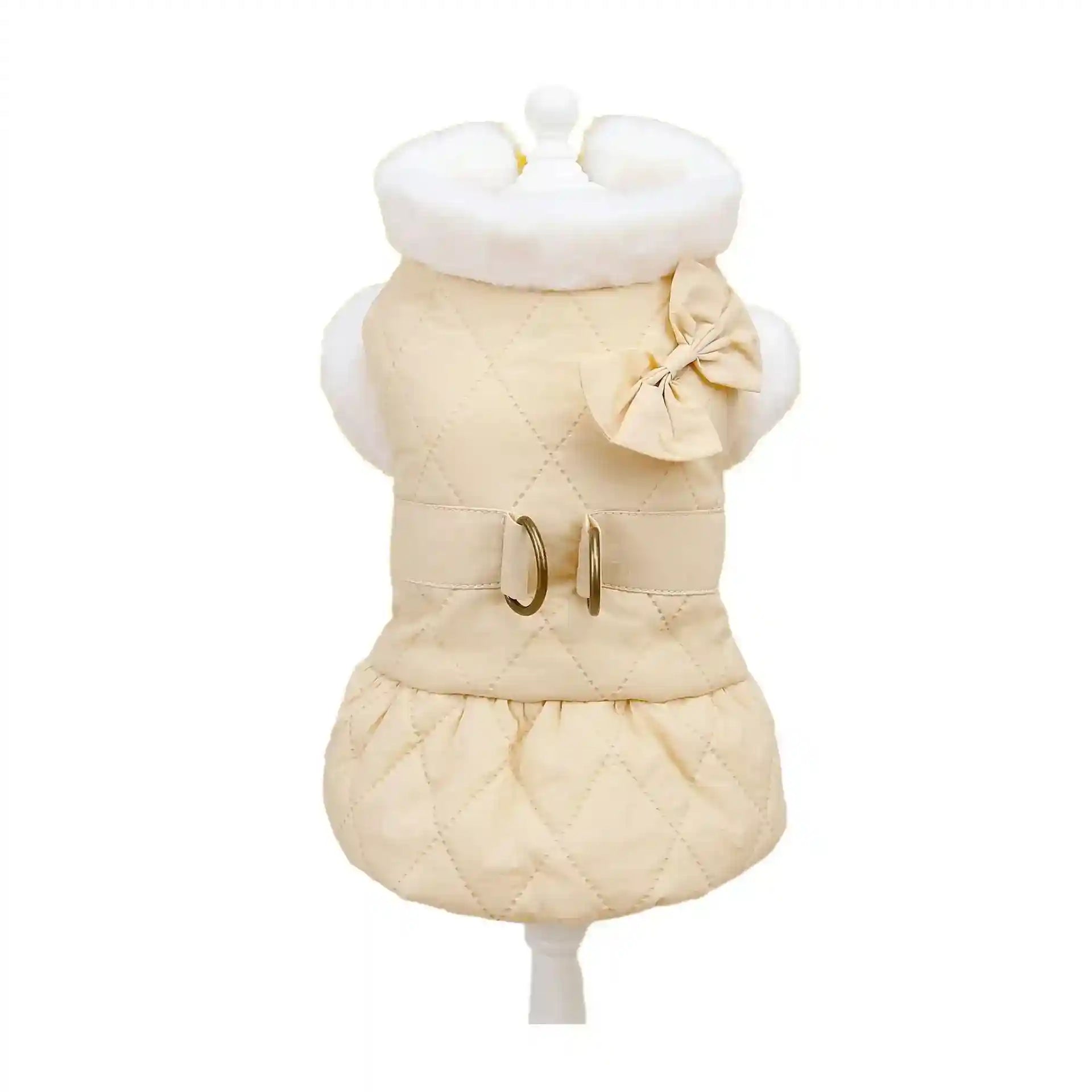Cappottino Pile Cane Maltese Smantito | Caldo Smanicato con Fiocco by Dog Moda