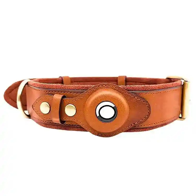 Collare in Pelle con Alloggio Apple AirTag per Cani e Gatti by Dog Moda
