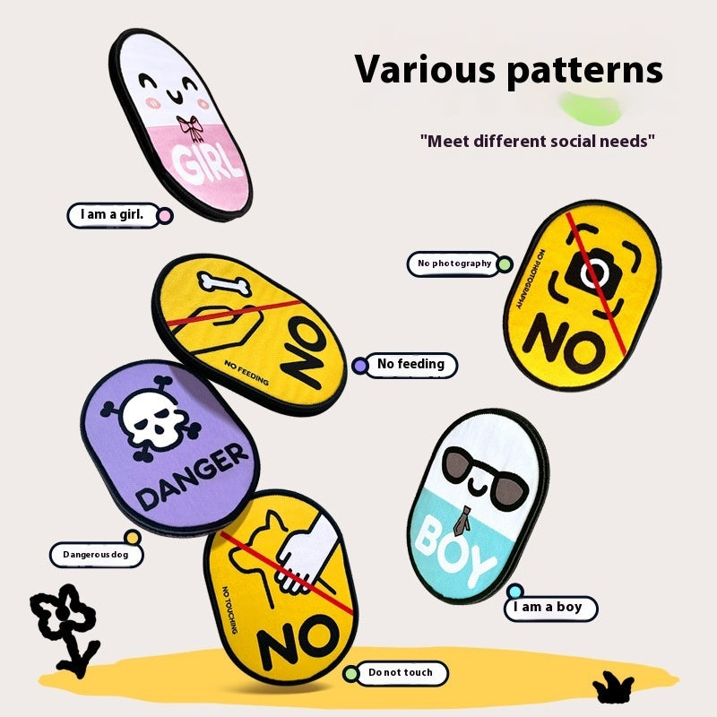 Plaques d'identification pour laisse - Messages pour chiens