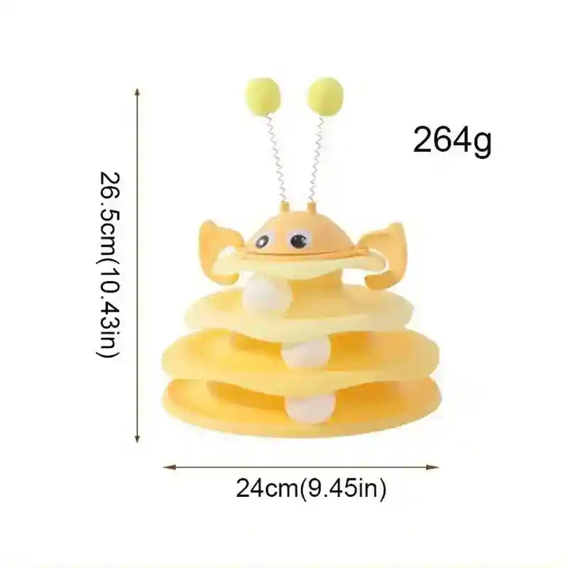 Torre Gioco 3 Livelli per Gatti - Palline e Api Rotanti by Dog Moda