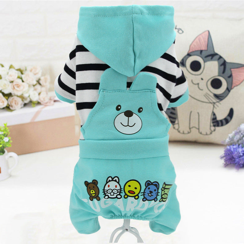 Tutina Cane 4 Zampe con Salopette in Cotone Elastico by Dog Moda