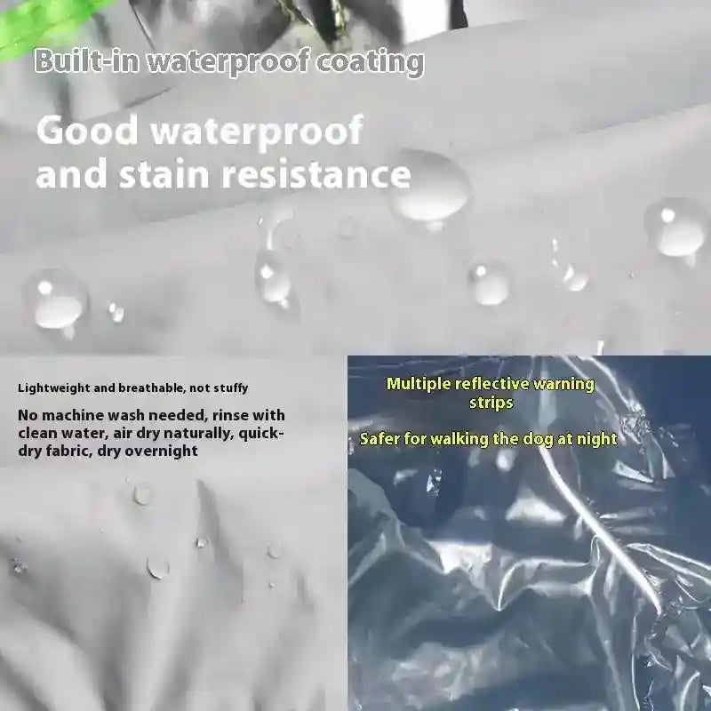 Impermeabile per Cani Argentato con Visiera | Pioggia 4 Zampe by Dog Moda