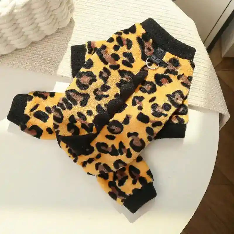 Mono Cheetath de Forro Polar para Perros - Pijama Suave y Caliente