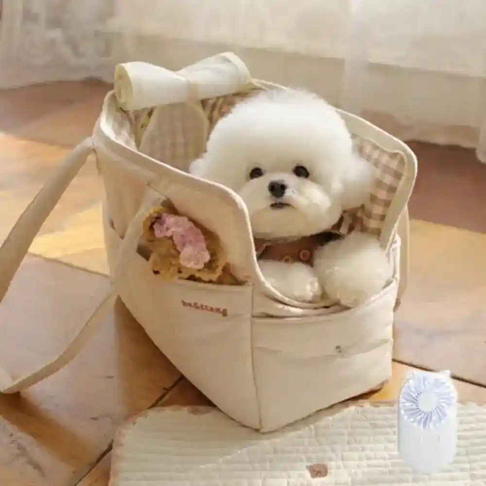 Trasportino Cani Gatti Fondo Rigido Similpelle Doppia Zip by Dog Moda