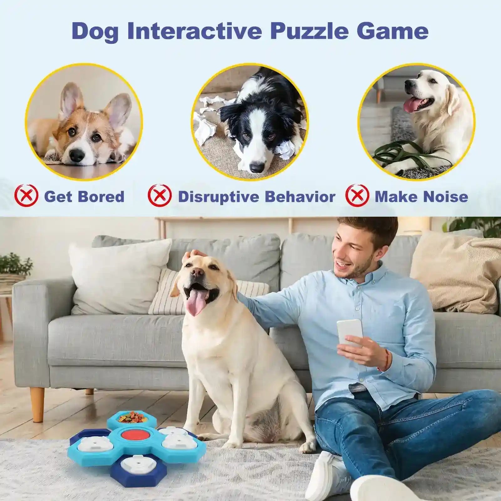 犬用インタラクティブゲーム - 滑り止めパズルスローフィーダー
