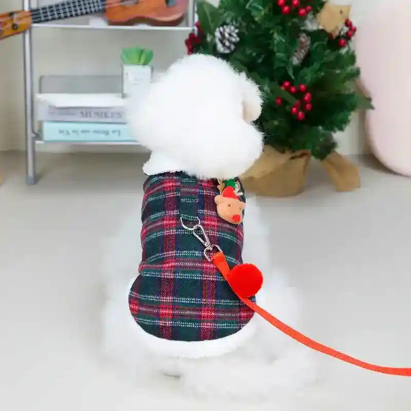 Cappotto Scottish per Cani - Smanicato con Orsetto Natalizio by Dog Moda