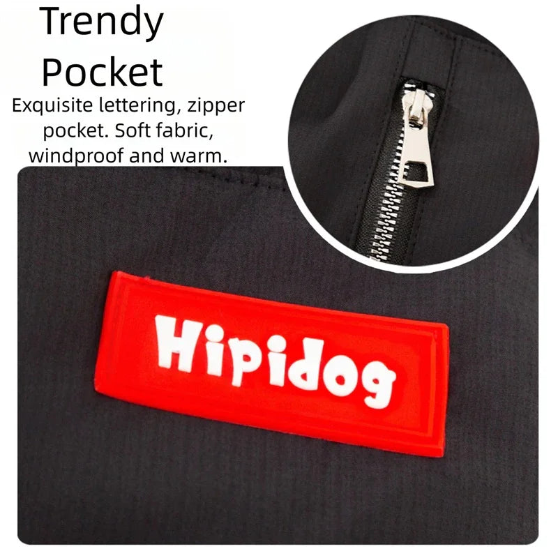 HipiDog Coat for Large Dogs - Padded Fleece with Pockets