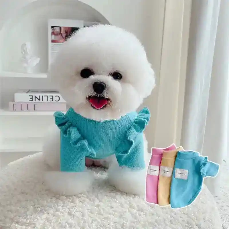 Maglia per Cane Happiness Stile Principessa - Blu Rosa Giallo by Dog Moda
