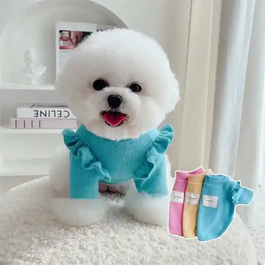 Maglia per Cane Happiness Stile Principessa - Blu Rosa Giallo by Dog Moda