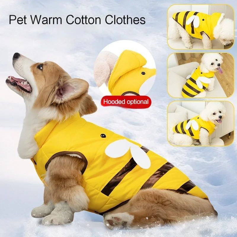 Cappotto Ape per Cani - Con o Senza Cappuccio, Morbido e Caldo