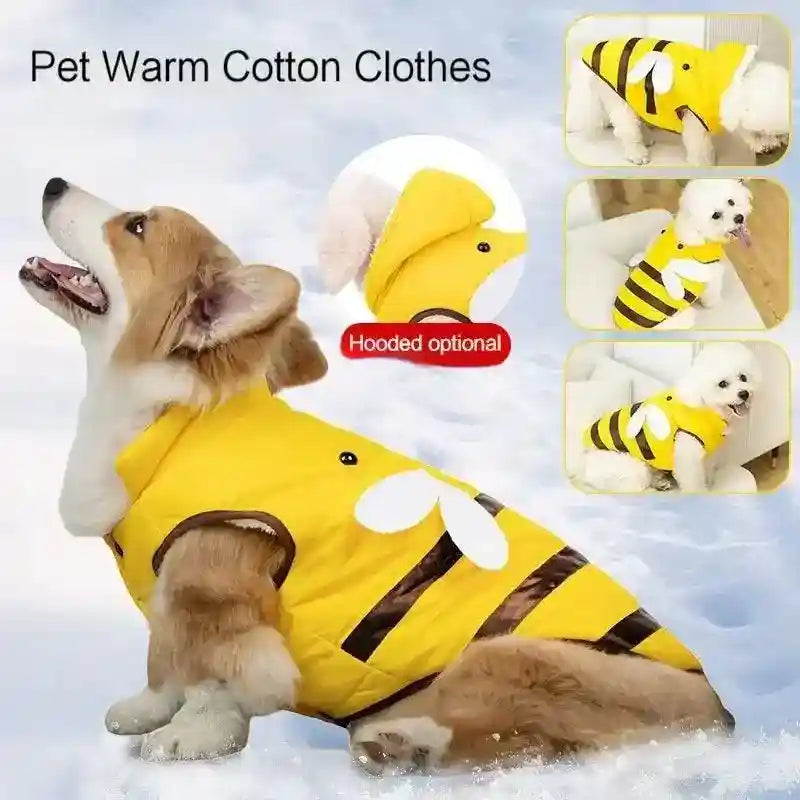 Cappotto Ape per Cani - Con o Senza Cappuccio, Morbido e Caldo by Dog Moda