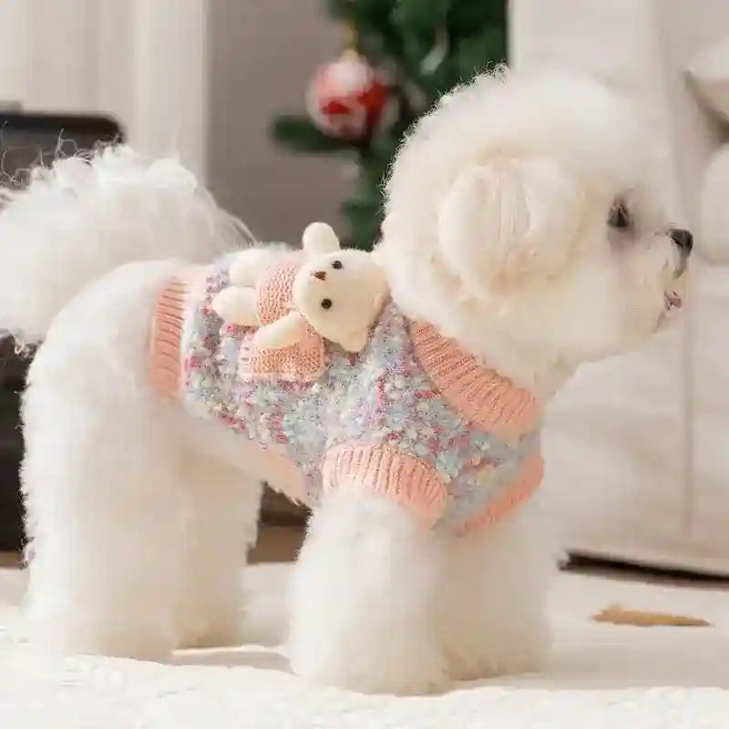 Maglione Coral per Cani - Orsetto 3D in Pile Morbido by Dog Moda