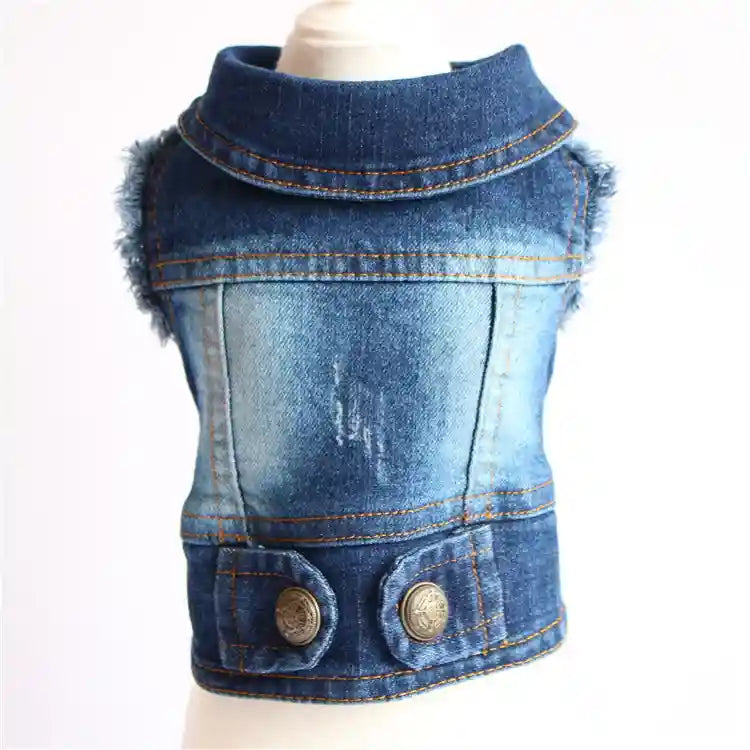 Giacca Jeans per Cani - Cappotto Denim Impermeabile by Dog Moda