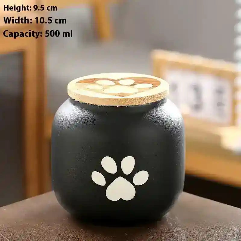 Urna Ceneraria per Cani e Gatti in Ceramica con Zampa by null