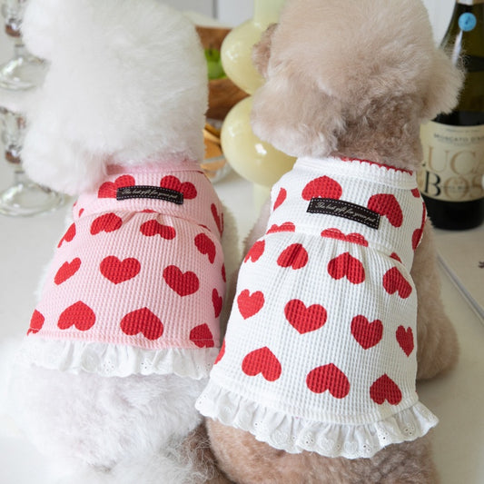 Maglietta leggera per cani in tessuto waffle