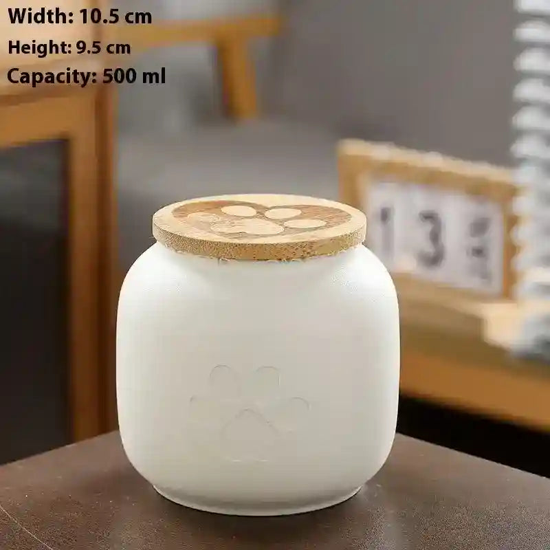 Urna Ceneraria per Cani e Gatti in Ceramica con Zampa by null