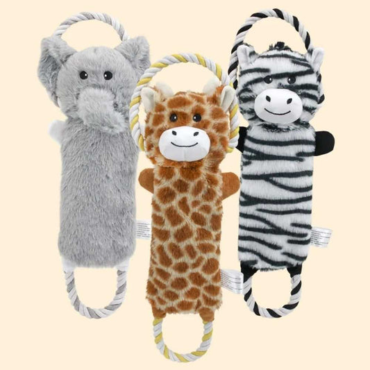 Giocattolo Interattivo per Cani a Forma di Animale con Squeaker – Divertimento Sicuro e Resistente
