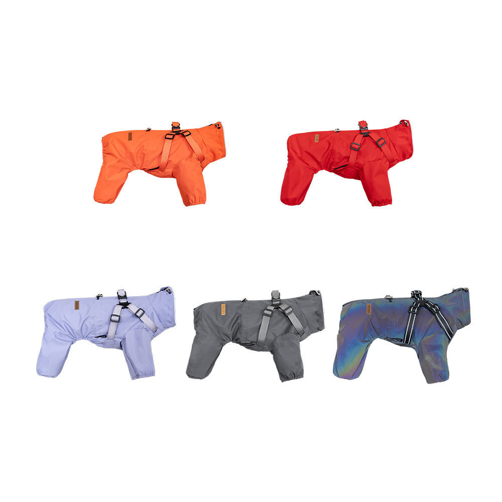 Impermeabile per Cani con Pettorina Riflettente "Playtime" Regolabile