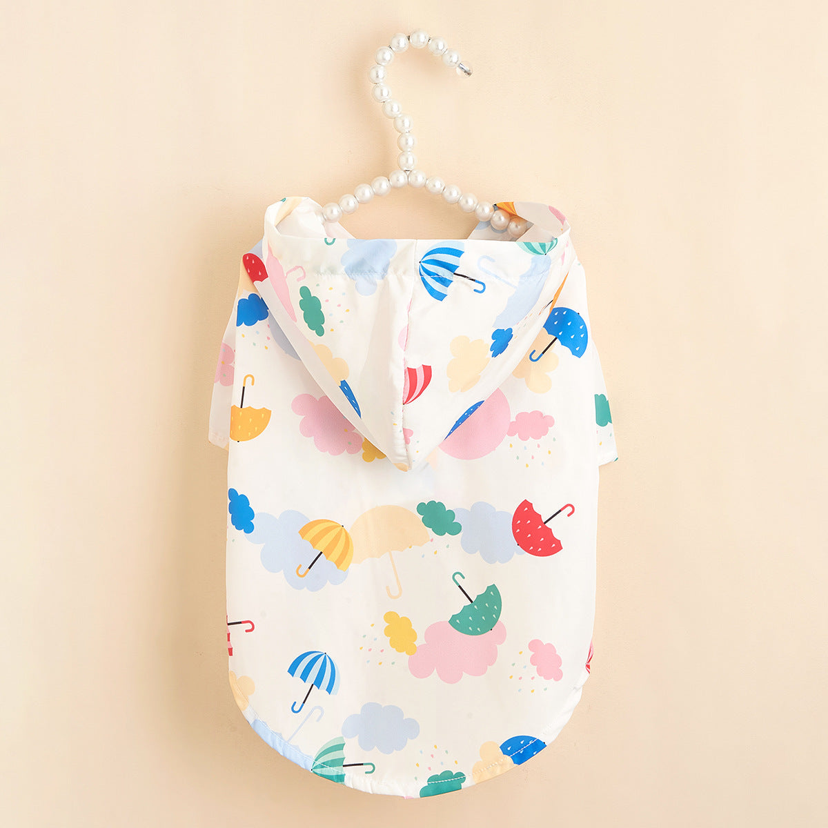 Imperméable Maltipoo avec Capuche - Imprimé Parapluies Colorés