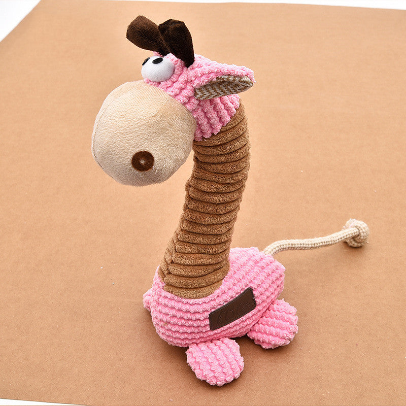 Elite "Giraffe" Cotton Plush Dog Toy