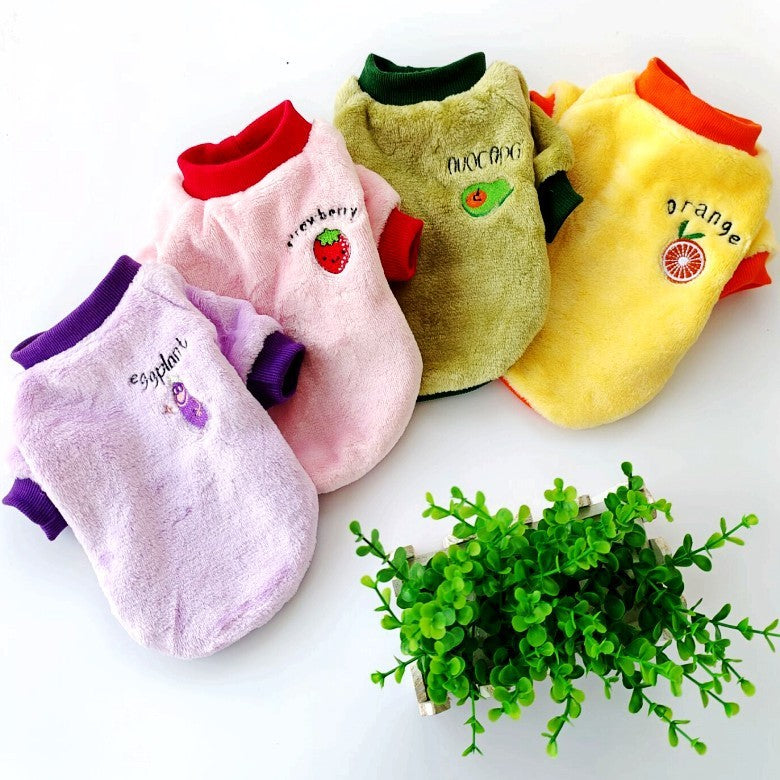 FELPA IN PILE PER CANI "FRUIT & VEGETABLES" - Dog Moda
