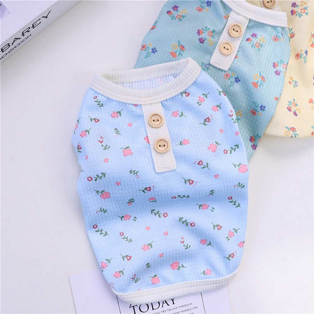 Pyjama im Daisy-Stil: Vierbeiniger Einteiler für kleine Hunde