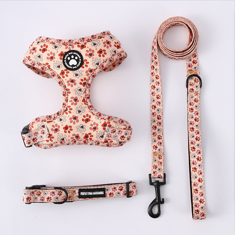 Set Pettorina Collare Guinzaglio Cani Perfect Paw