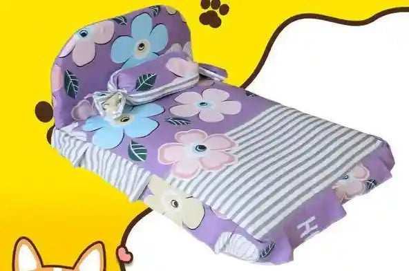 Lettino Cani Gatti con Schienale Colorato - Comfort