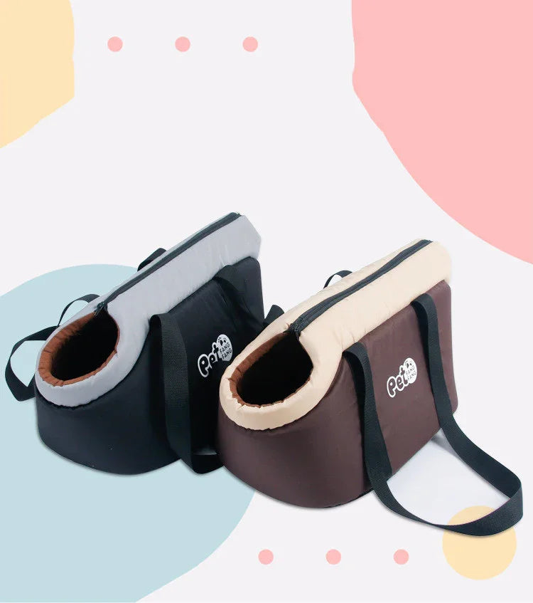 Warm Pet Fang Fang Bag with Shoulder Strap and Hard Bottom
