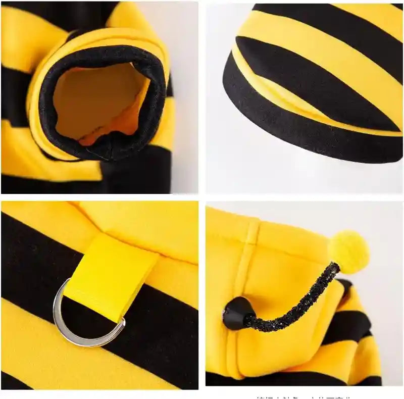 Sudadera con capucha para perros y gatos Abeja - Antenas divertidas