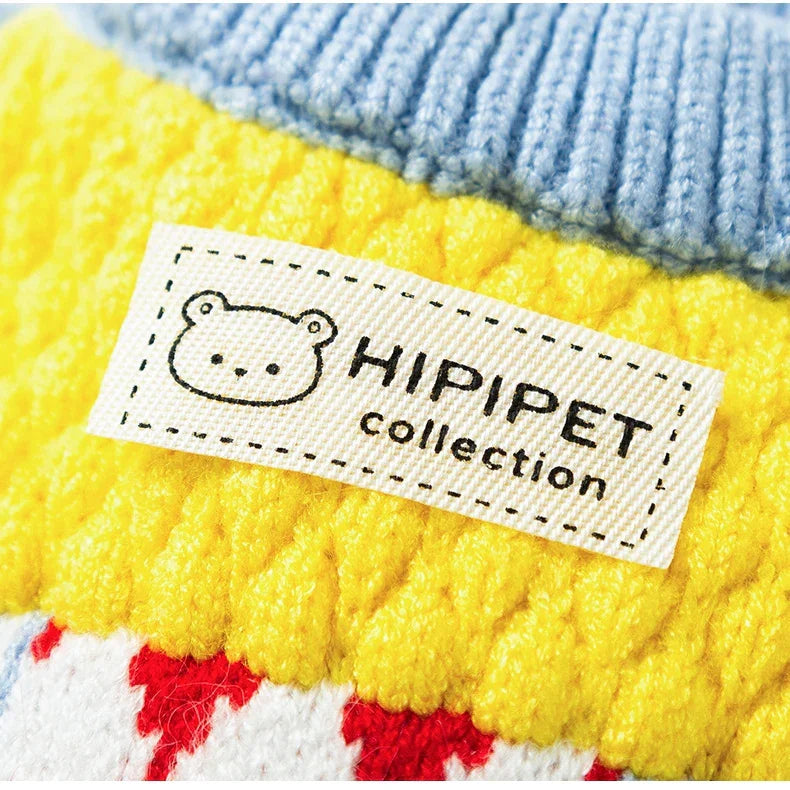 Maglione a Blocchi di Colore per Cani e Gatti - Morbido