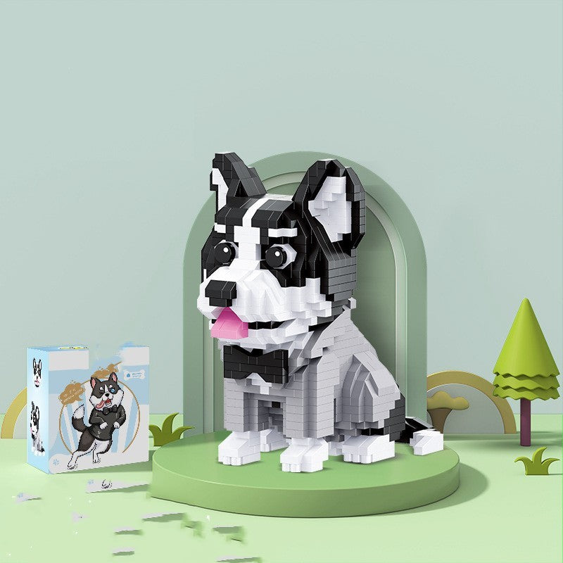 Pet Dog Building Block Set – Micro Brick Dog Model