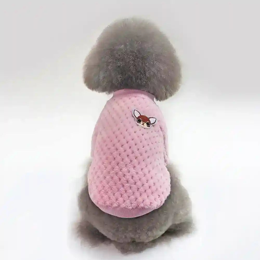 Maglia Chihuahua Invernale - Pelliccia Morbida Blu e Rosa by null