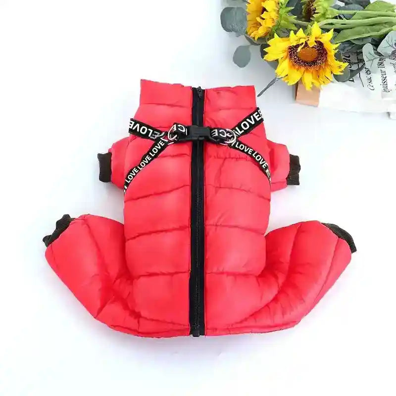 Cappotto Cani 4 Zampe Love - Imbottito Neve Pioggia by Dog Moda