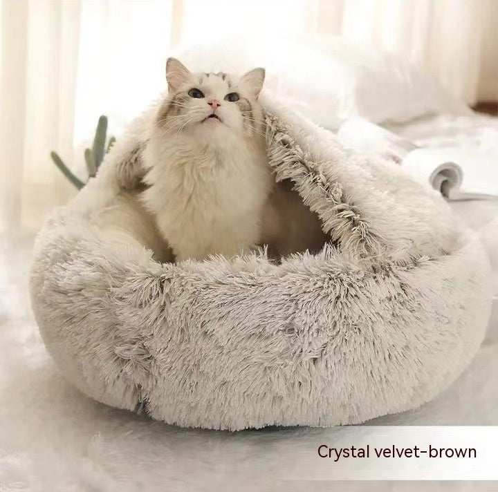 Cuccia Avvolgente "Comfort Ciambella" in Pile con Copertina - Dog Moda