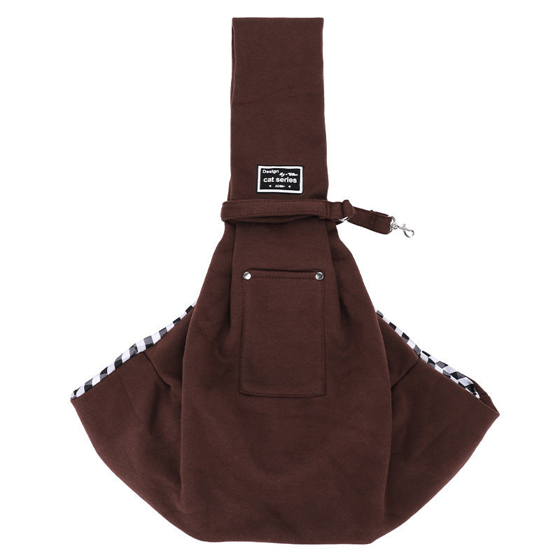 Single Shoulder Carrier Bag for Dogs and Cats with Safety Leash