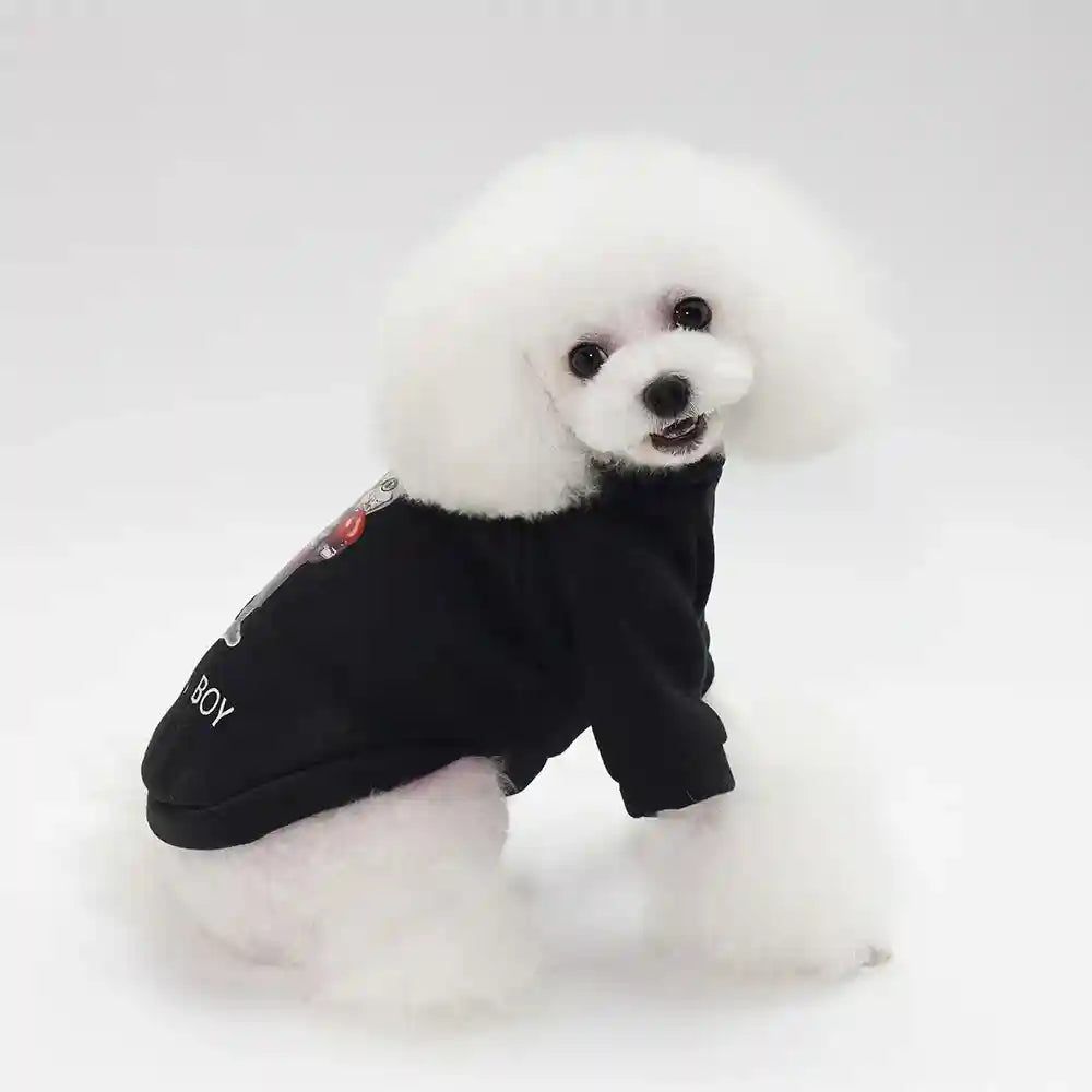 Felpa Pile Cani con Stampe - Cappuccio e Design Trendy by Dog Moda
