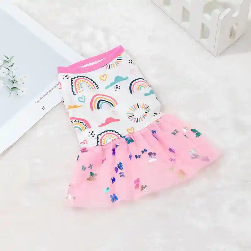 Vestido para Perros con Faldita - 5 Tonos de Rosa