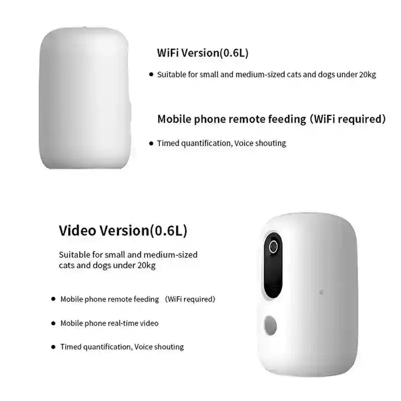 Distributore Automatico Cani Gatti WiFi Camera 0.6L by Dog Moda