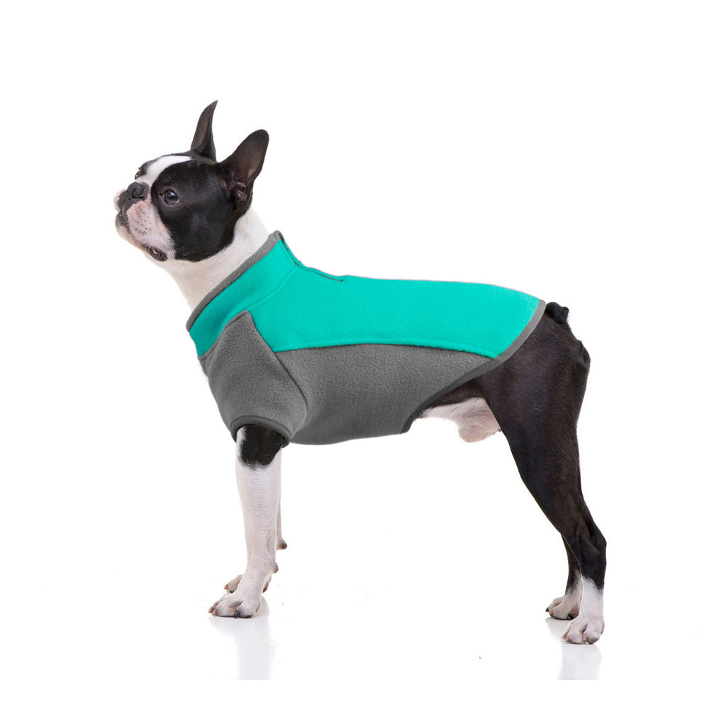 Boston Terrier Fleece Coat | Stretchy &amp; Zip Neck