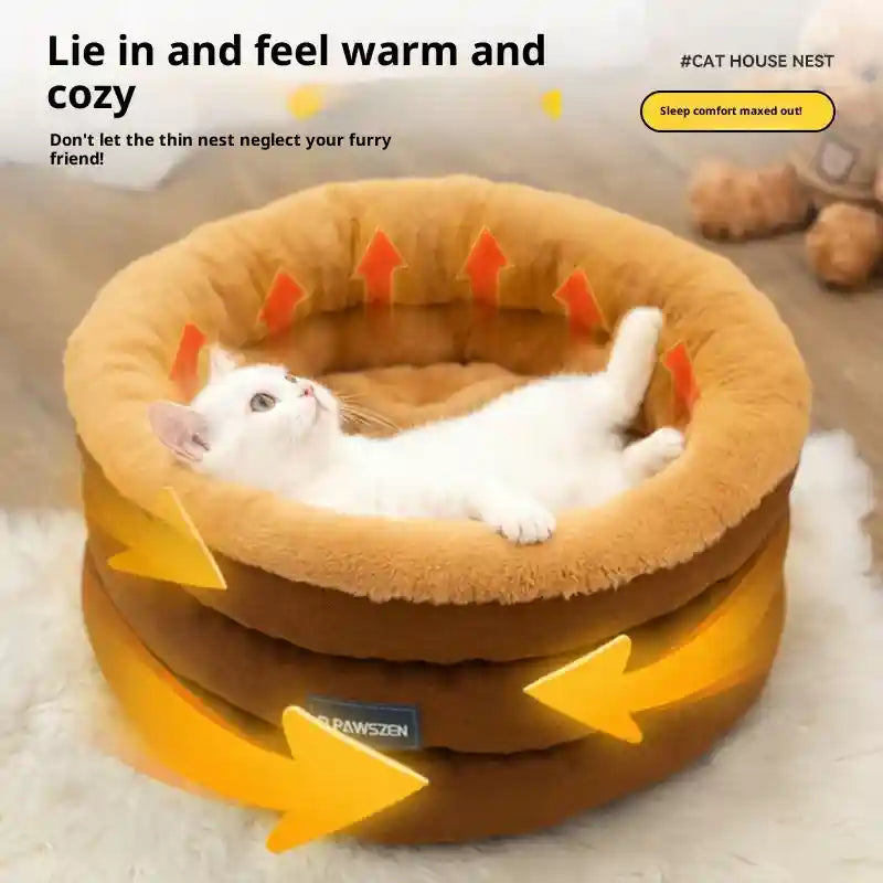 Cuccia Circolare Fluffy per Cani - Calda e Accogliente by Dog Moda