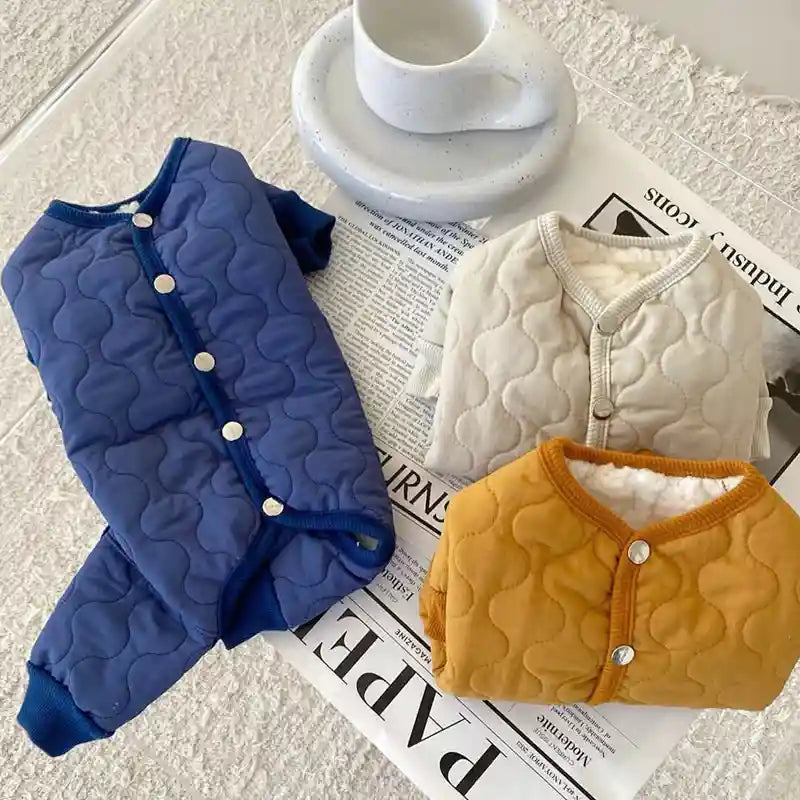 Gewatteerde jas voor honden met Sherpa fleece - 4 Poten