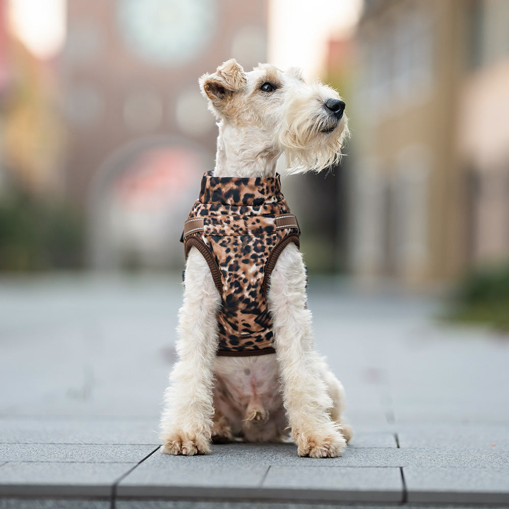 Comet Leopard Waterproof Dog Coat with Harness